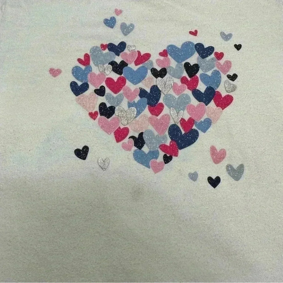 Kids Headquarters T-Shirt White /Hearts Size 3T - Picture 7 of 16